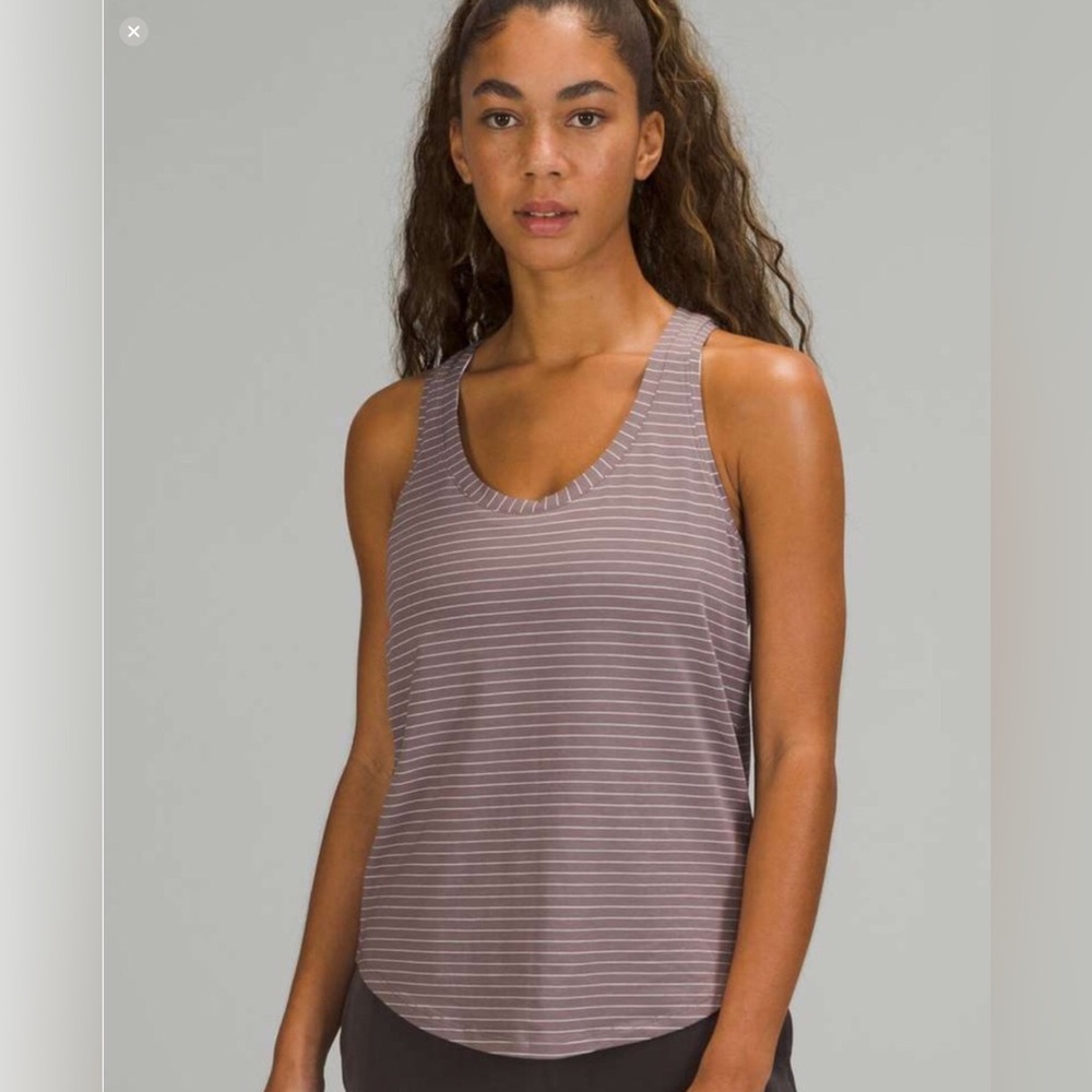 🌼lululemon athletica Striped Love Tank Top - Lunar Rock Size 12
